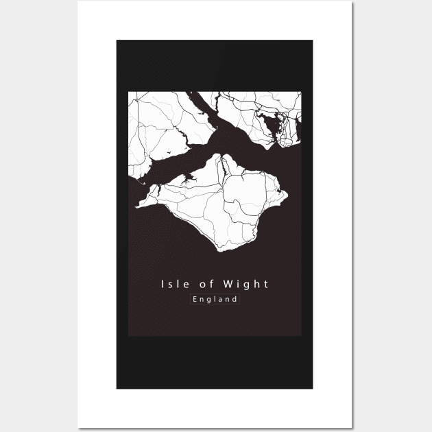 Isle of Wight England Island Map Wall Art by Robin-Niemczyk